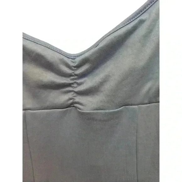 NWT Urban Outfitters Womens Midi V Neck Adjustable Strap Slit Tank Dress Blue XS - Picture 3 of 10